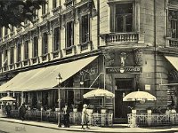 Zrinjevac, kavana Zagreb u prizemlju palače Ožegović 1925. godine